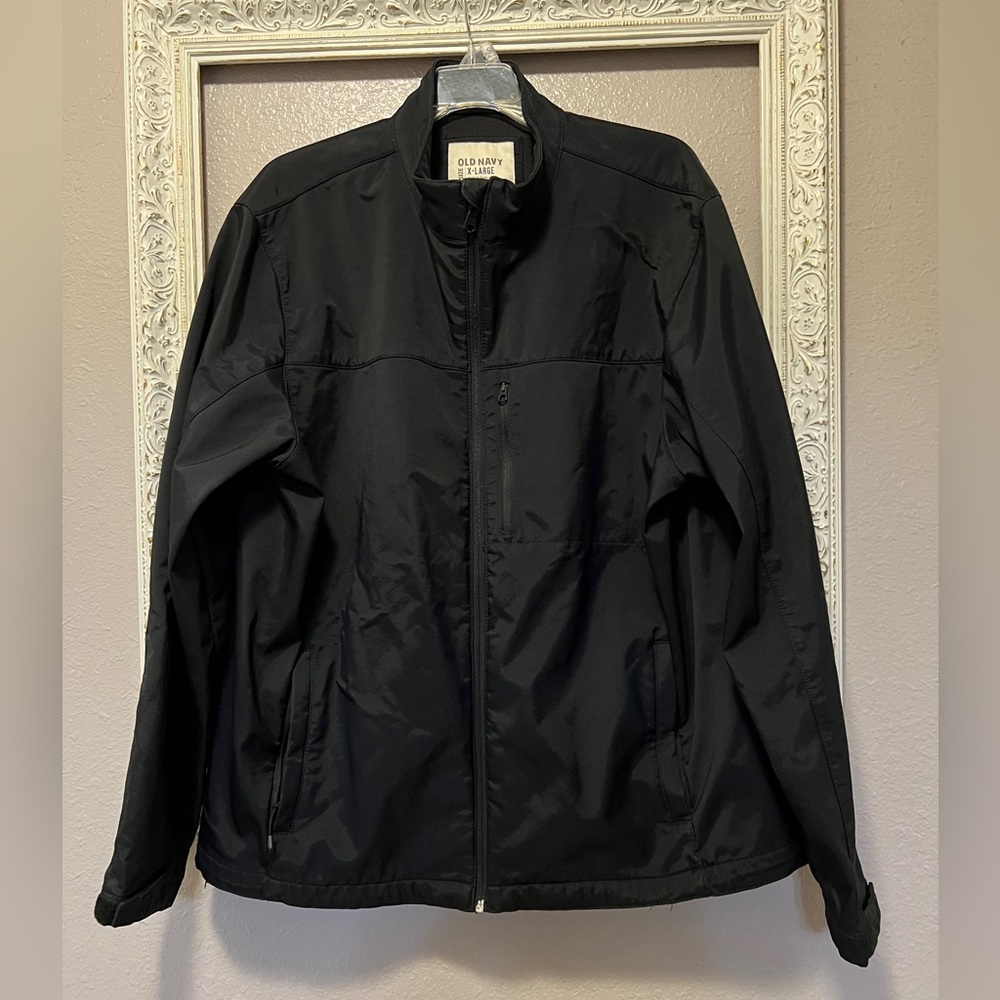 Old Navy Black Water Resistant Mens XL fleece lined jacket